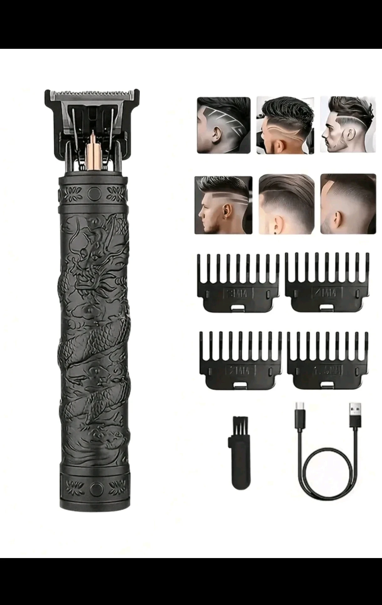 Máquina Patillera Profesional Inalámbrica WEEME - Edición Dragón Imperial 8