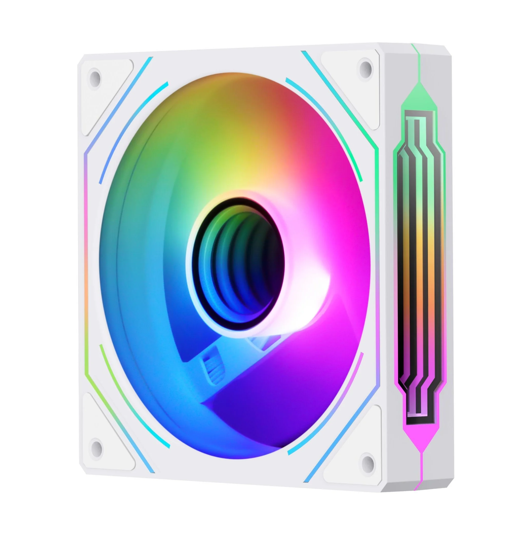 Kit X4 ventiladores Segotep HB 12 blanco RGB  2