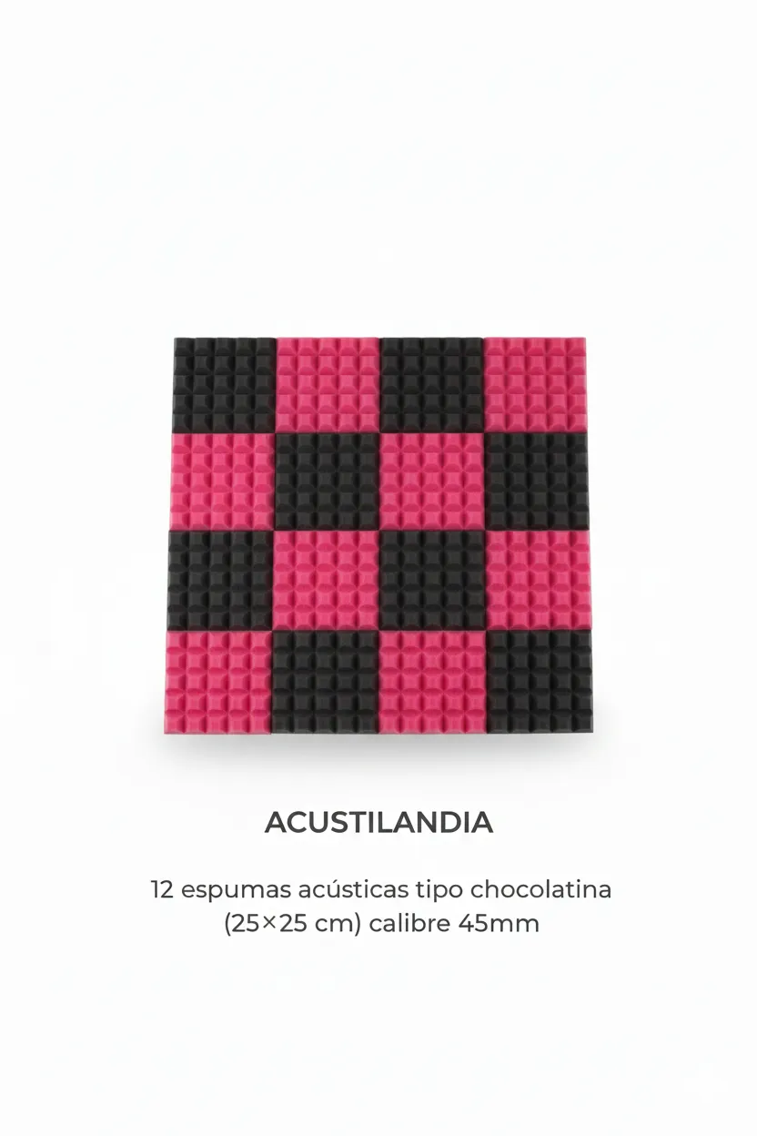 Paquete de dos espumas acústicas tipo chocolatina 2