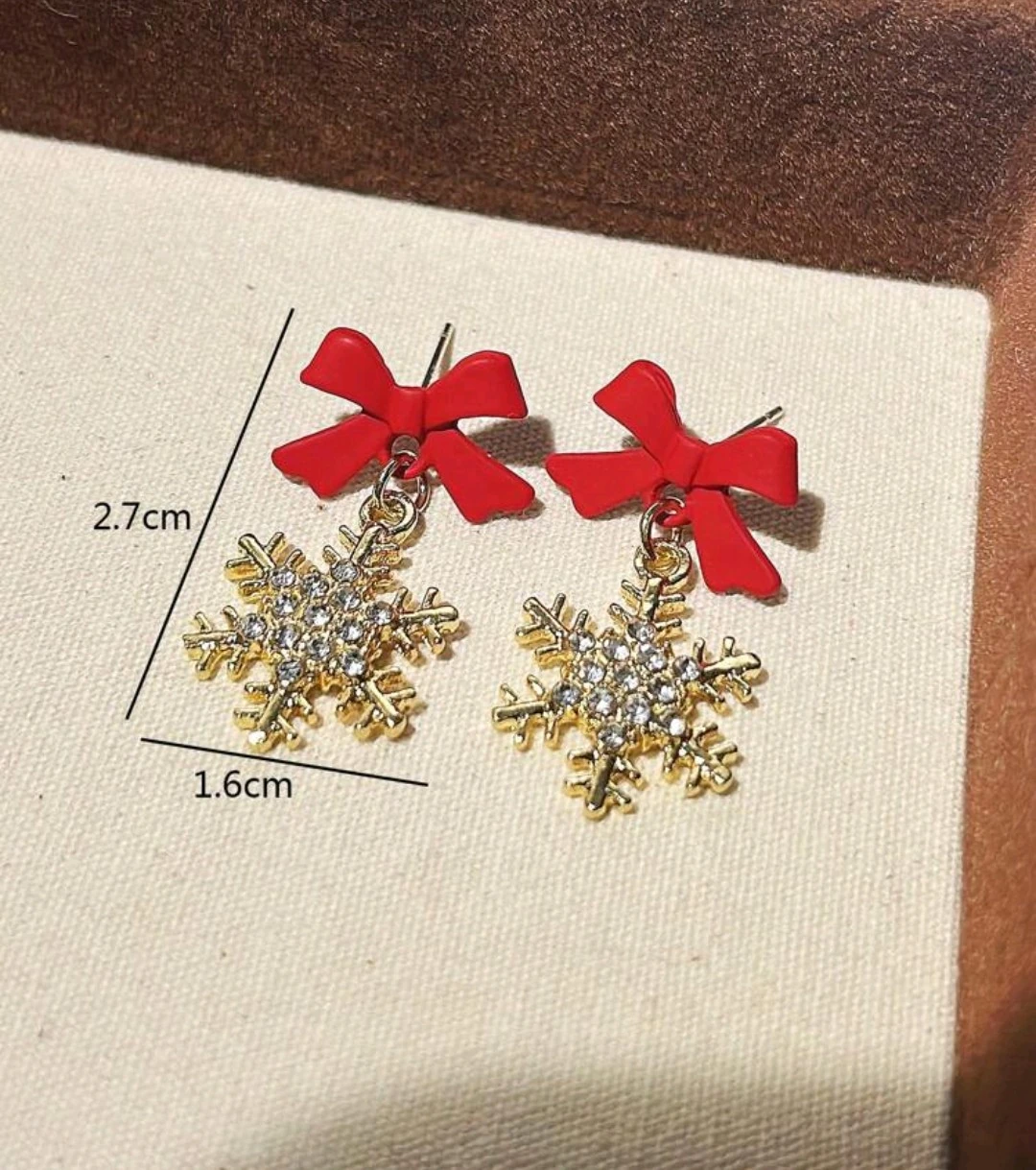 Aretes moño de copo 5