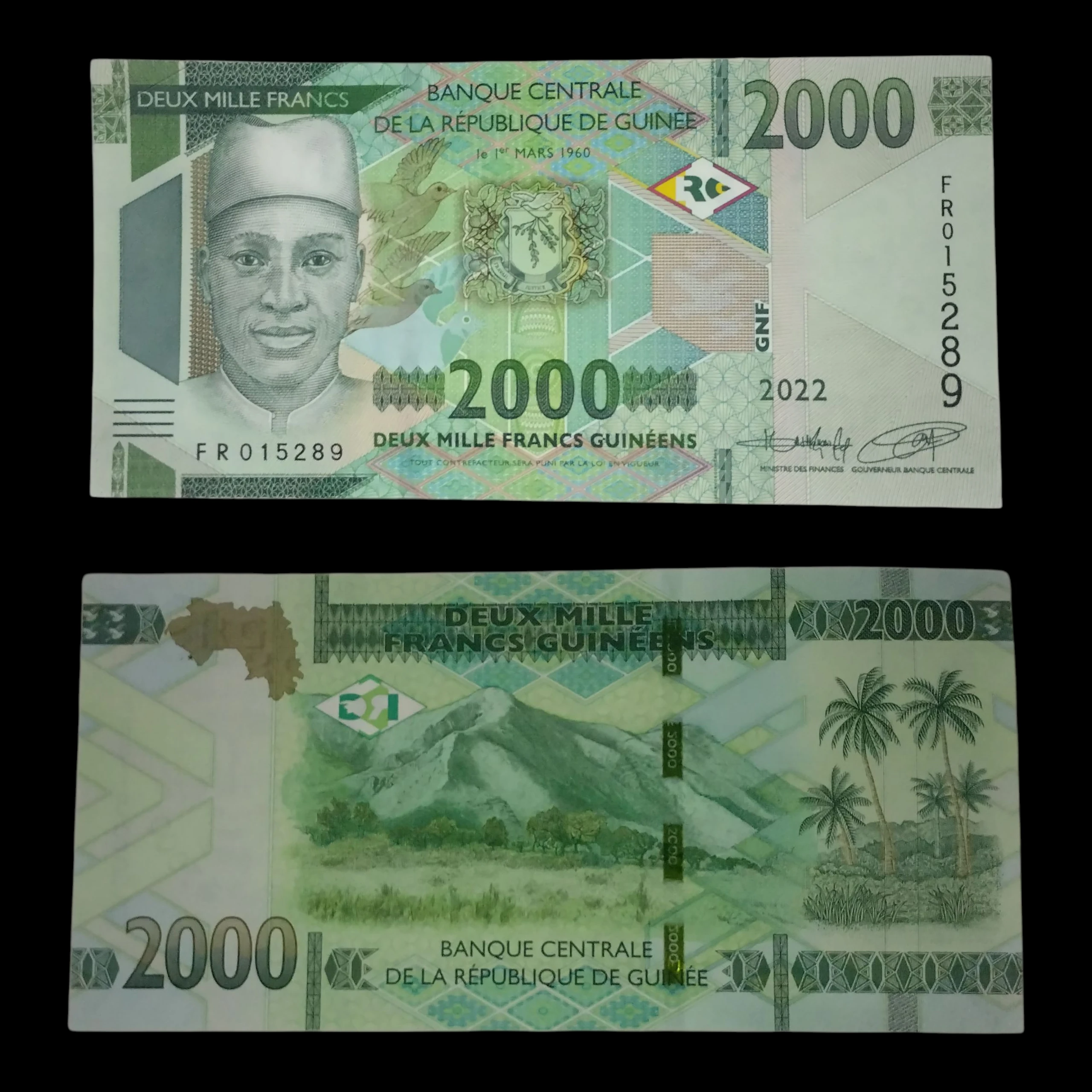 • Guinea 2000 francos UNC 