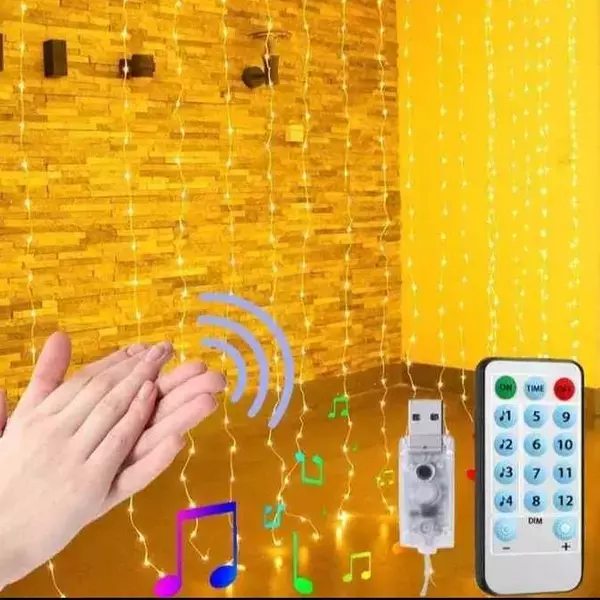 Cortina de luz led audiorítmica 4