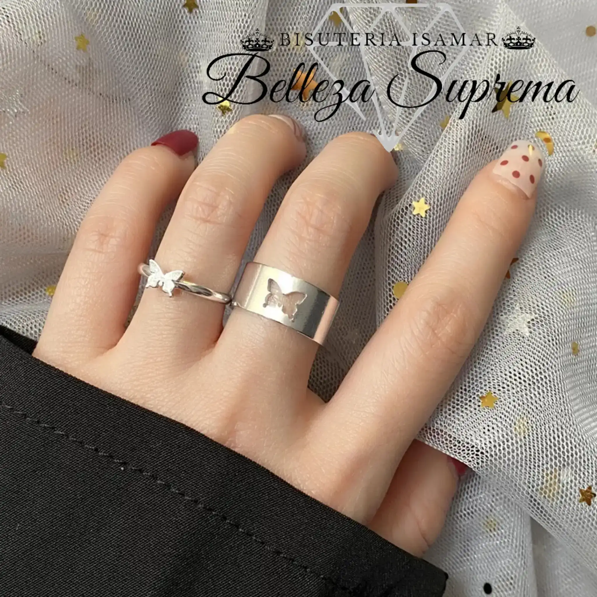 DUO DE ANILLOS MARIPOSA 4