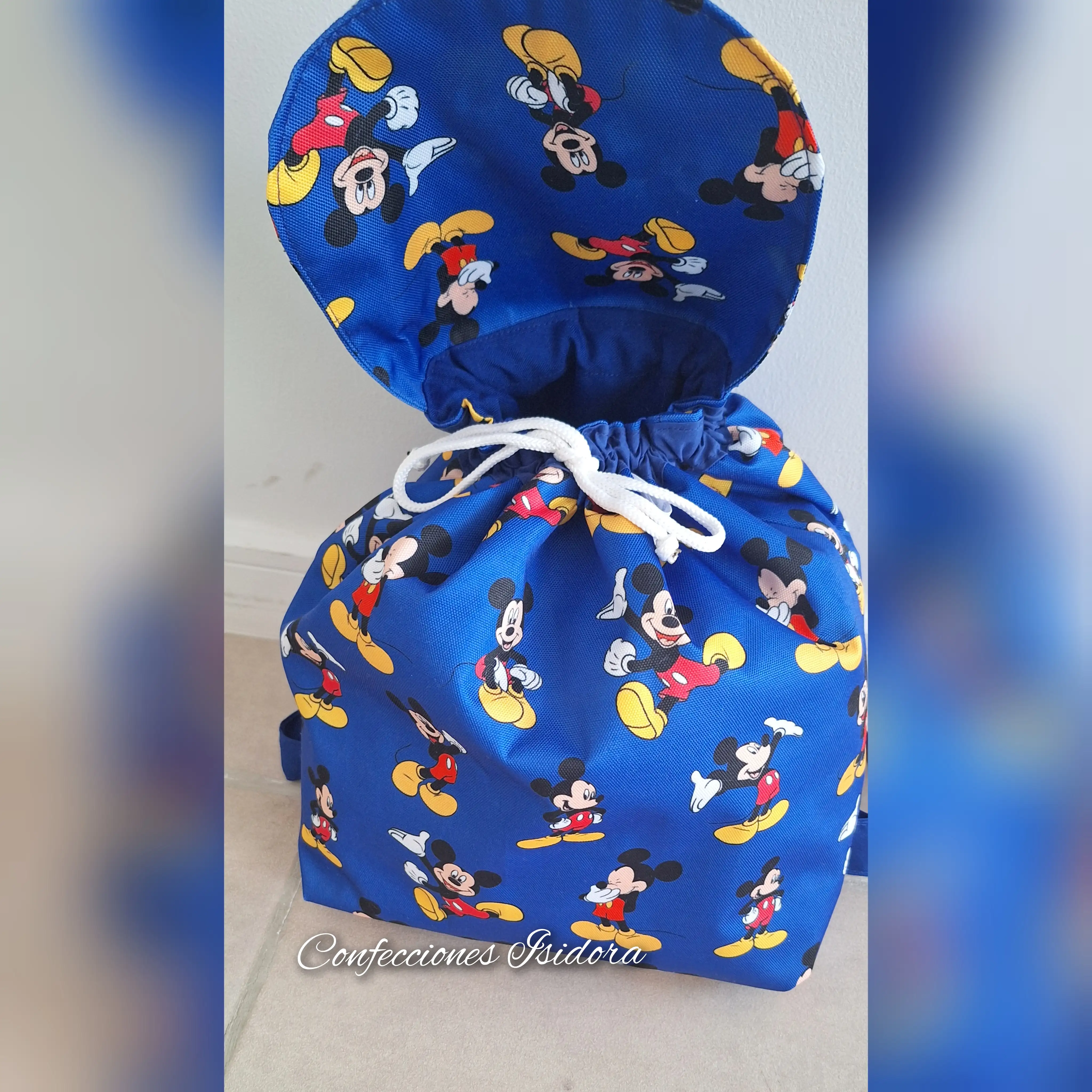 Mochila mickey azul  3