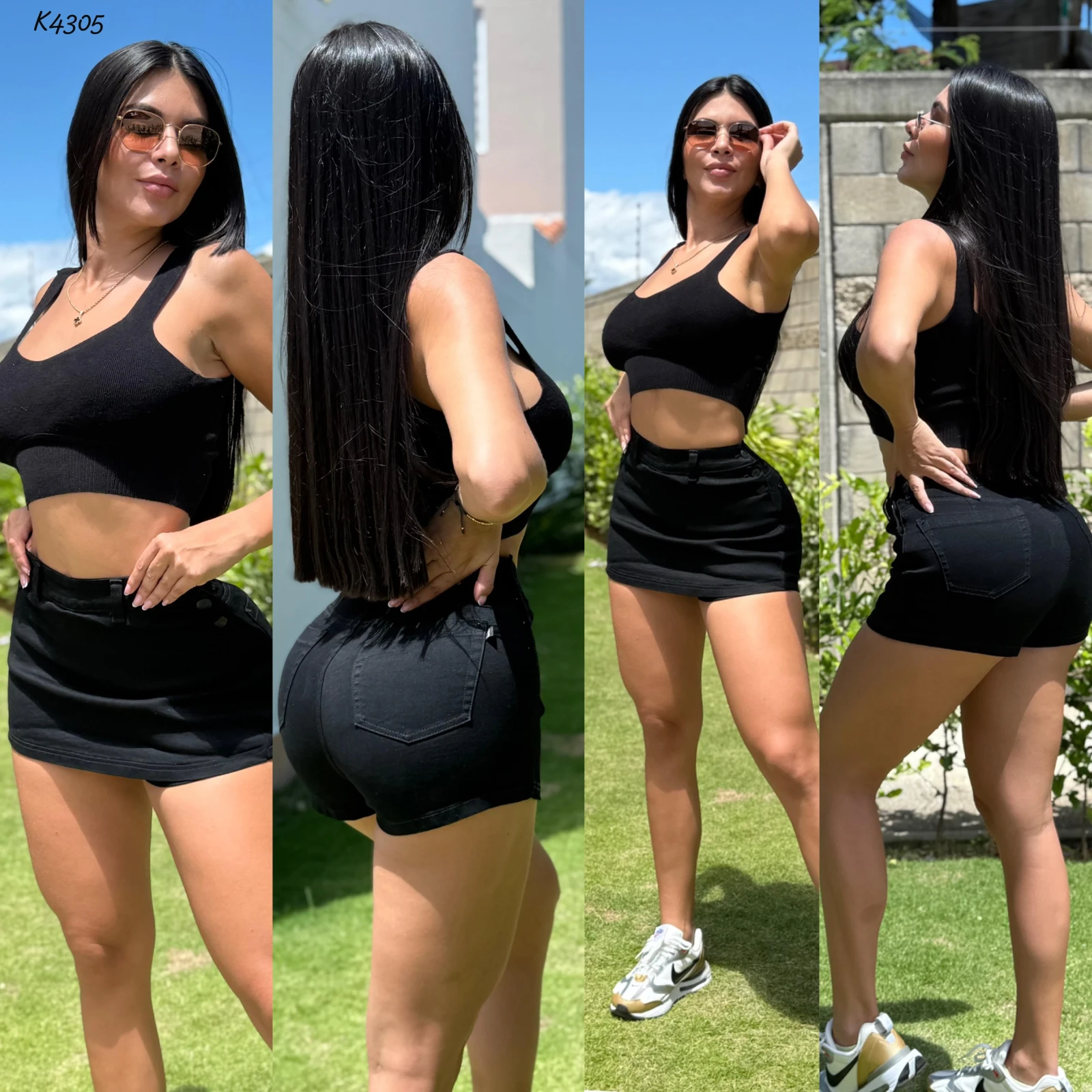 Falda Short Negro