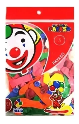 Globo de colores c/100 #3 payaso 4