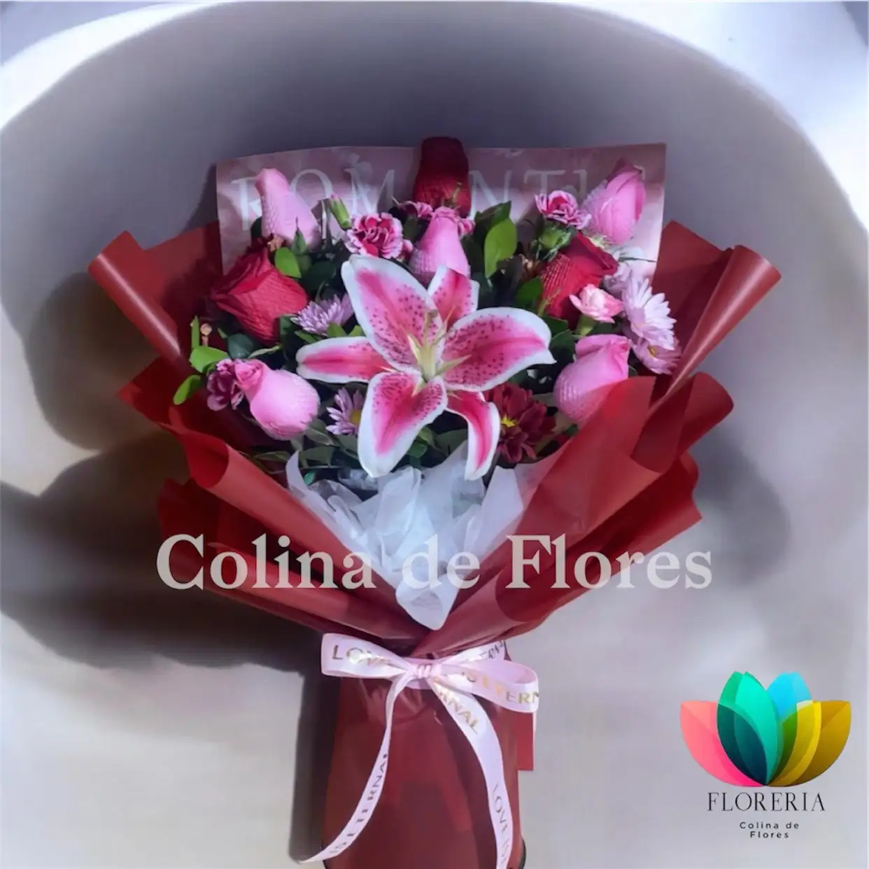 Biquet lirio y rosas
