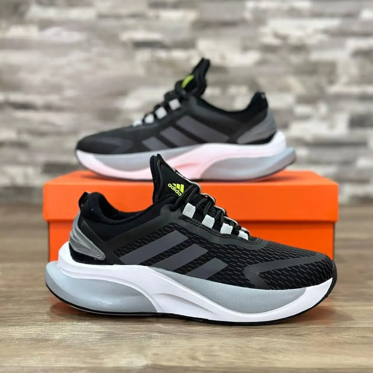 Tenis Adidas Bounce Negro Gris Caballero 