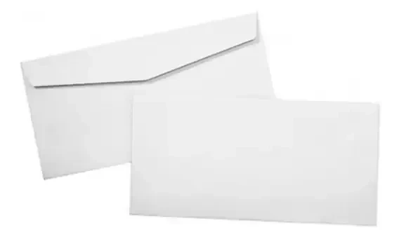 Sobre para carta blanco oficio 3