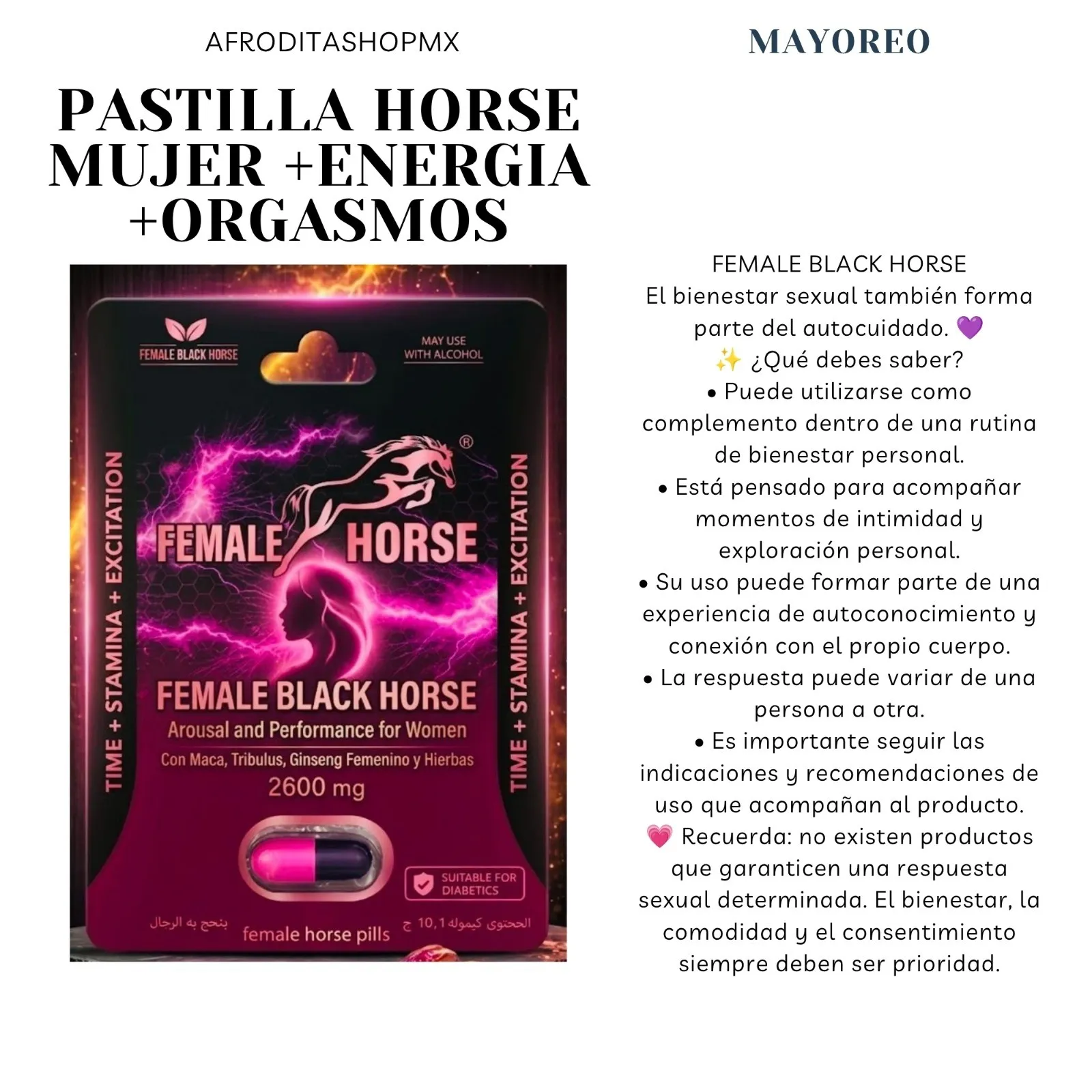 PASTILLA HORSE MUJER