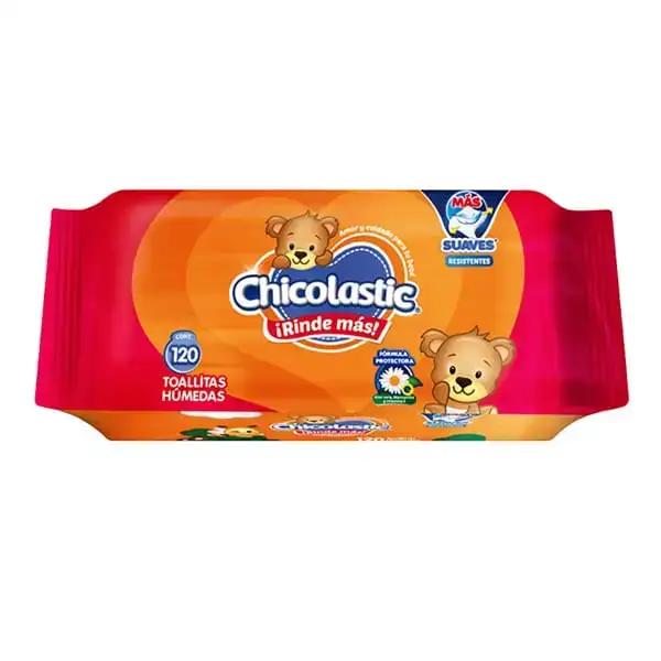 TOALLITAS HÚMEDAS 120 PZ CHICOLASTIC RINDE MÁS