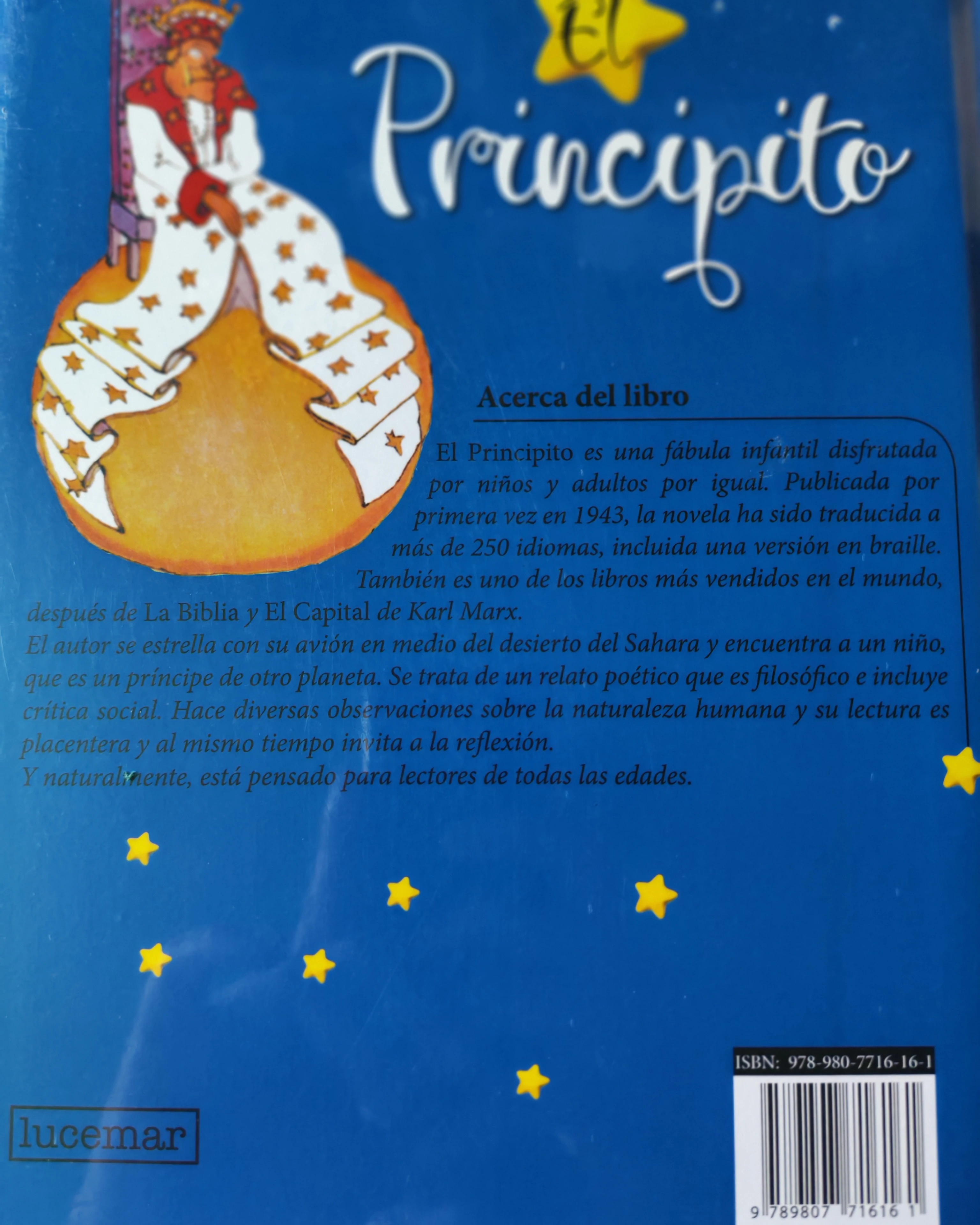 El Príncipito, Antoine de Saint Exupery Nuevo  2