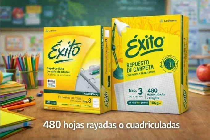 RESPUESTO EXITO 480 HOJAS RAYADAS NUMERO 3 100G