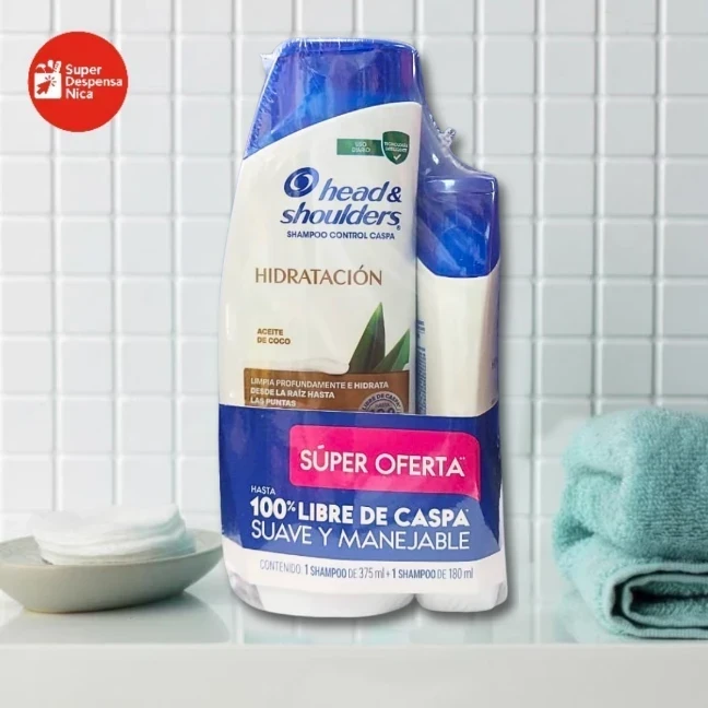 Shampoo Head & Shoulders Hidratación 375ml + 180ml