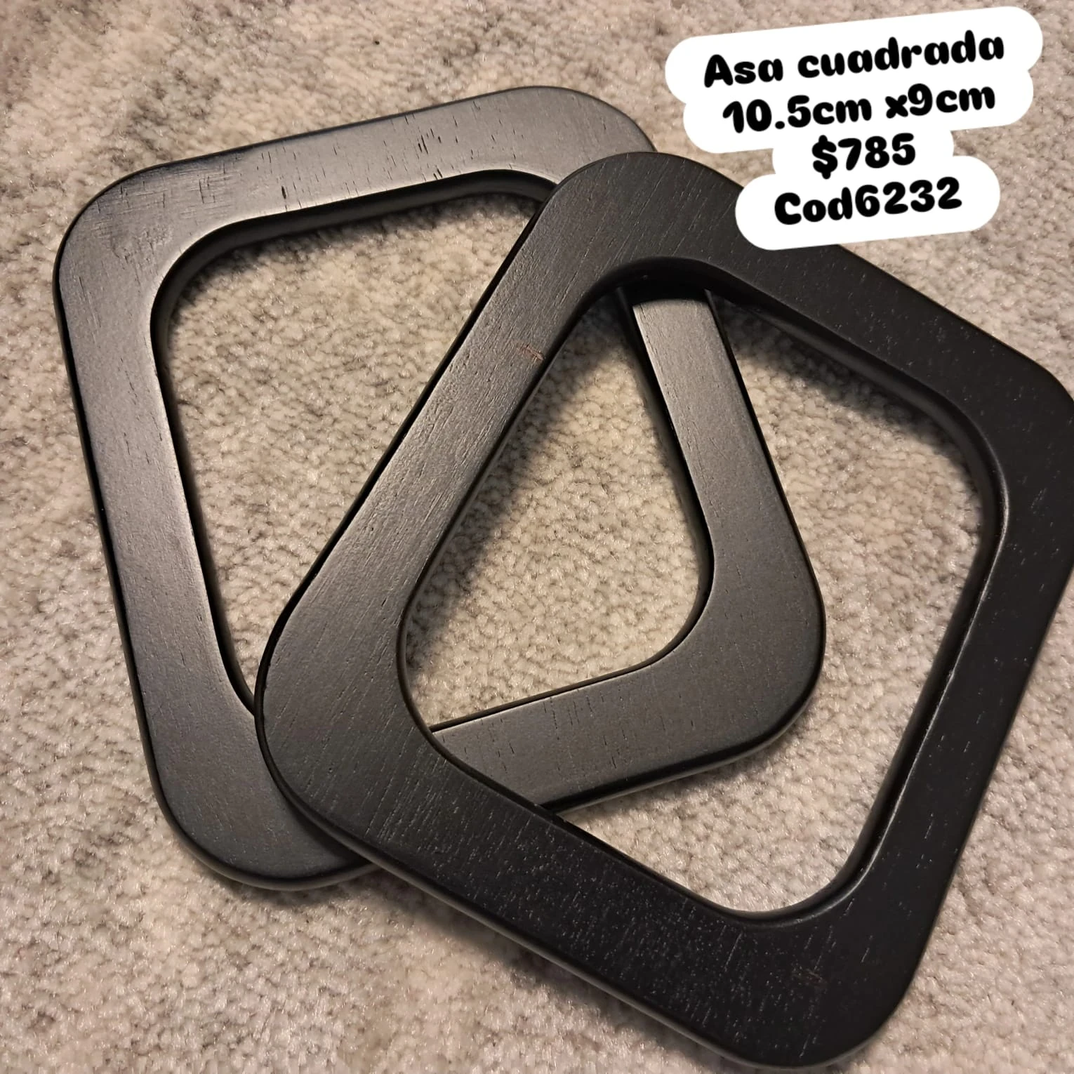 ASA CUADRADA NEGRA