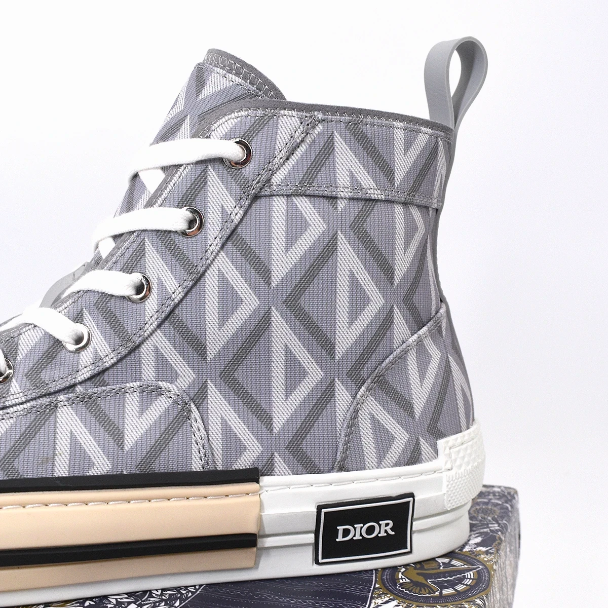 Dior B23 Caña Alta Gris CD Diamante 4
