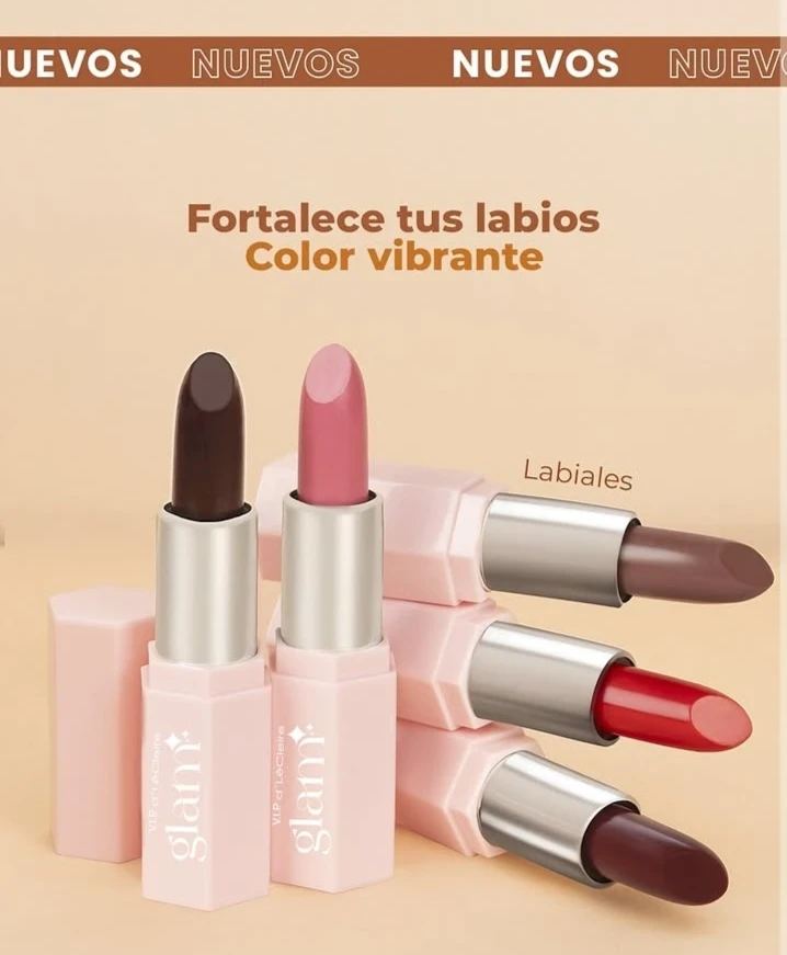 LABIAL EN BARRA CON COLAGENO Y EXTRACTO DE CONCHA NACAR NUDE CALIDO V.I.P GLAM 4G