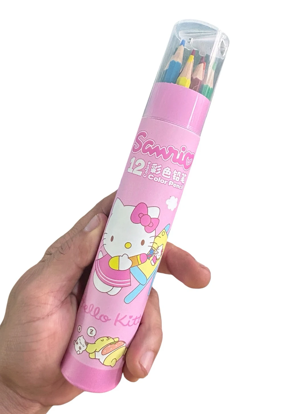 Set de 12 Lápices de Colores Sanrio con Sacapuntas Integrado - Kuromi, Hello Kitty, Cinnamoroll 3