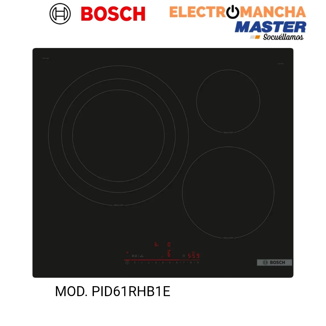 ENCIMERA INDUCCION BOSCH PID61RHB1E 3 FUEGOS 32 CM. 