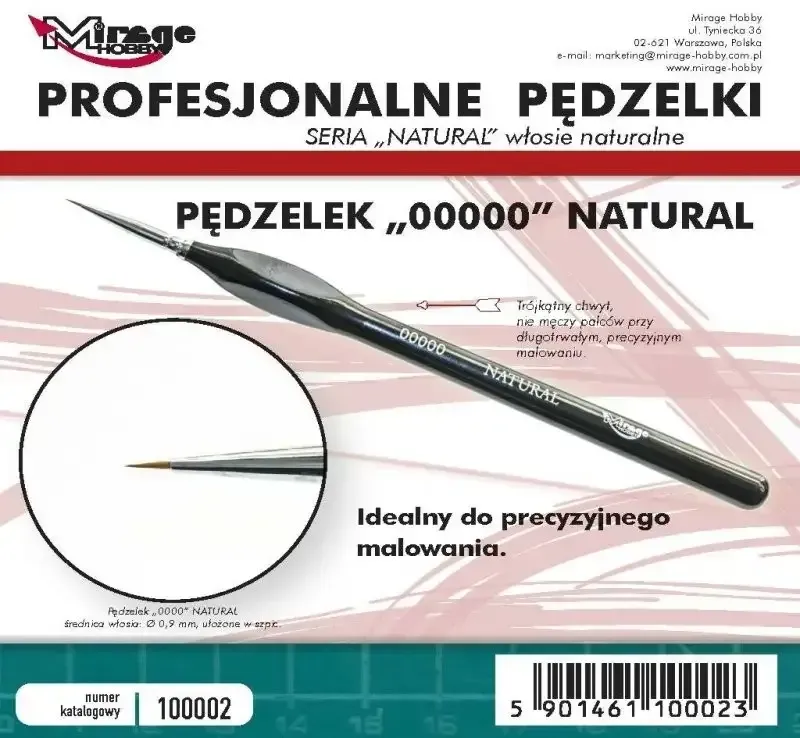 PINCEL MIRAGE NATURAL n.° 5/0 (cerdas naturales)