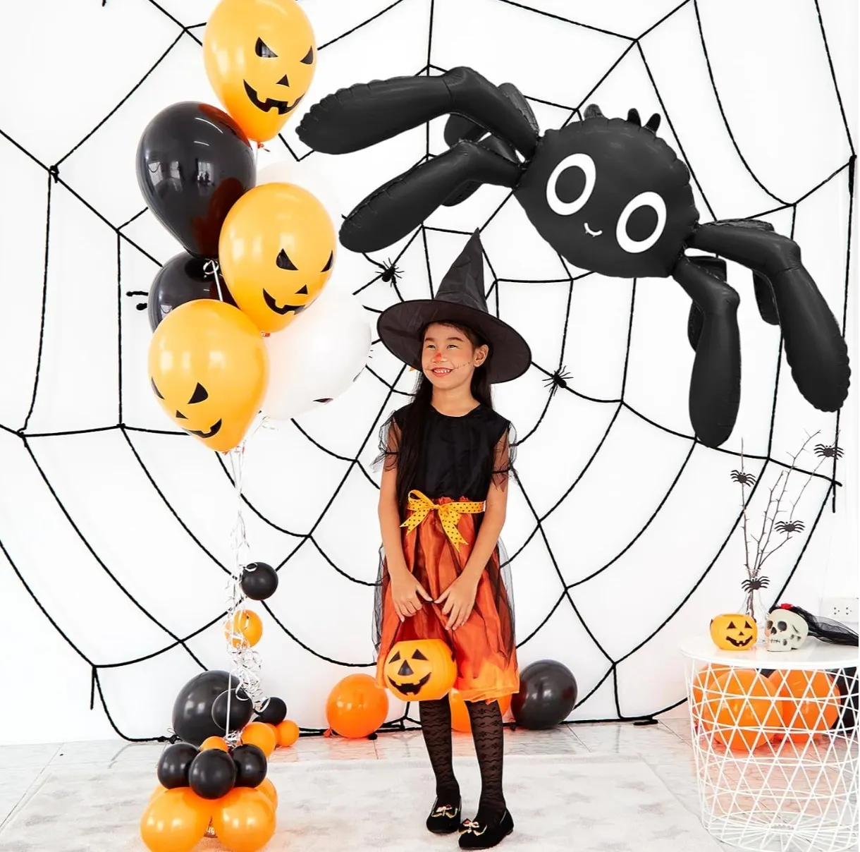 Globo metalizado grande araña 65x150cm  3