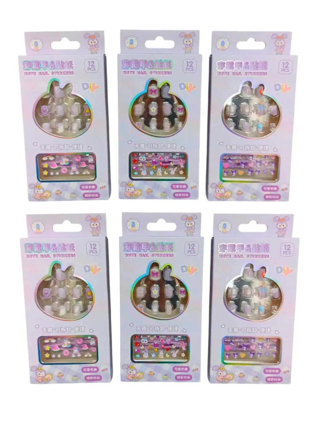 Uñas postizas para niña+ stickers