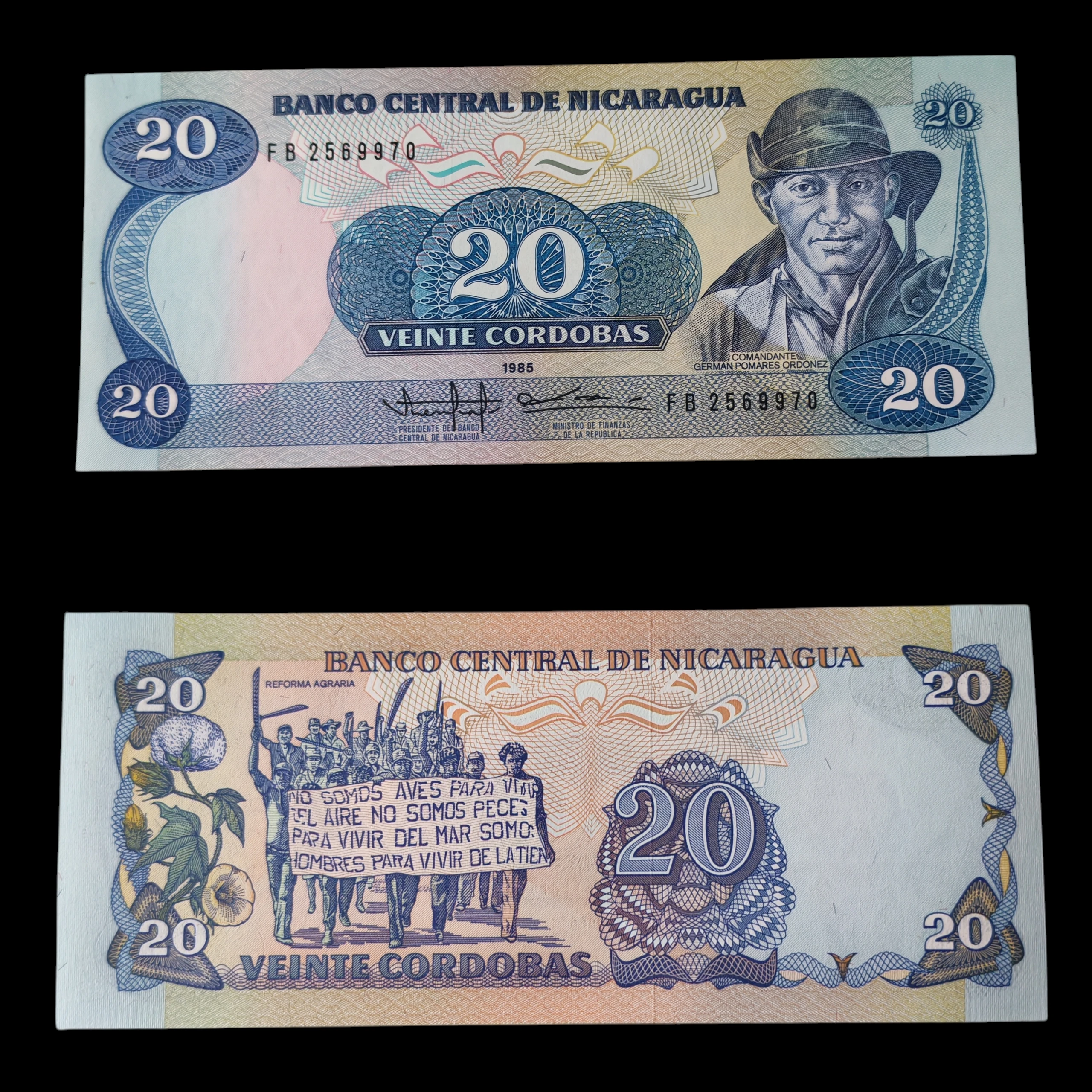 ° Nicaragua 20 córdobas UNC