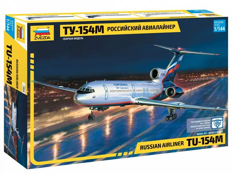 1/144 Zvezda Tu-154M Russian Airliner