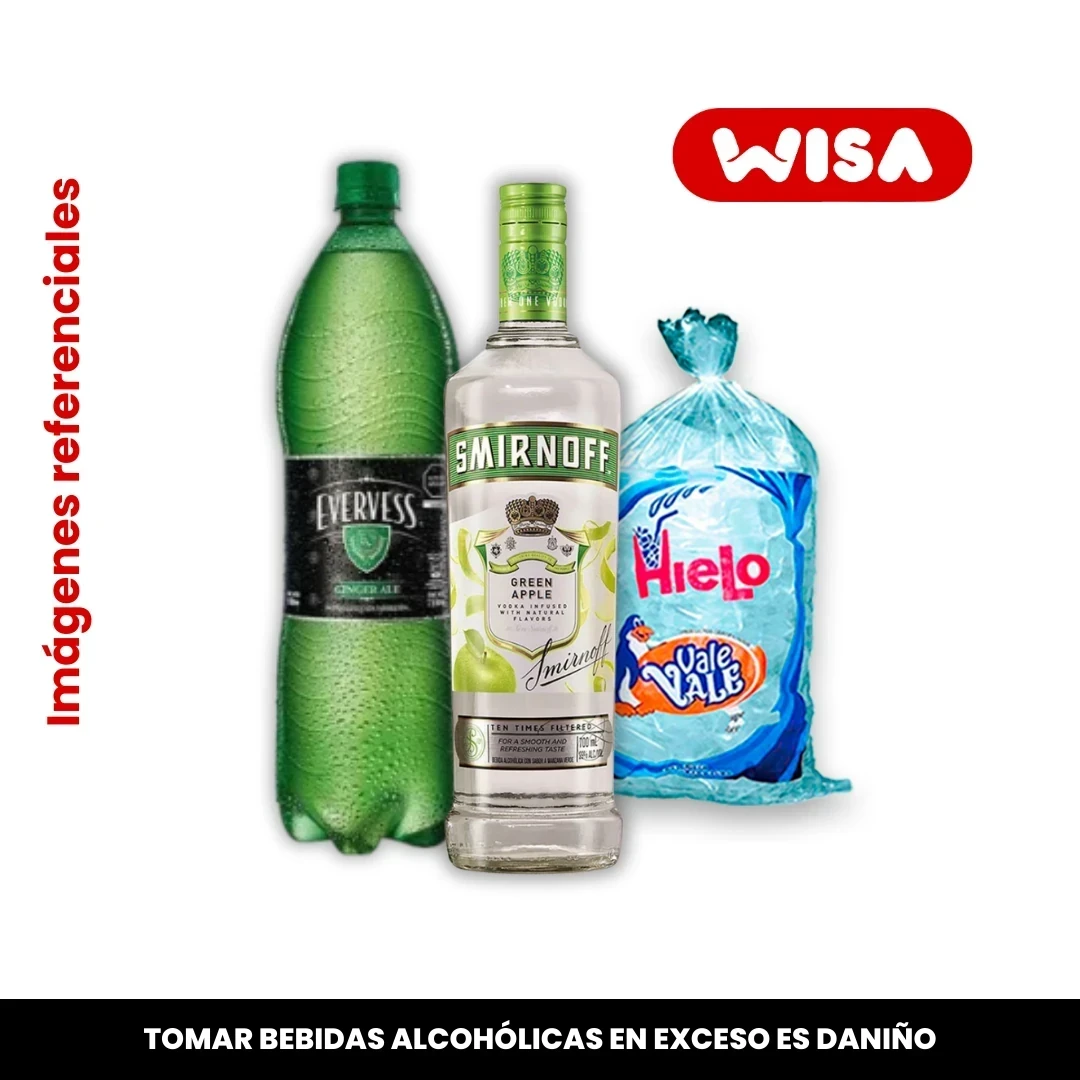 Combo Smirnoff  Green Apple 700 ML