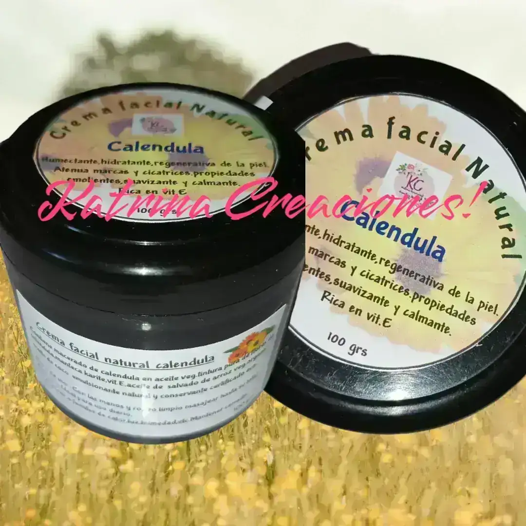 Crema facial natural de caléndula. 2