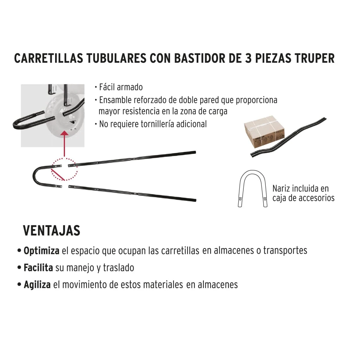 11752-THTHW0102-THTHW0102 Carretilla 5.5 truper + 2 palas cuadrada total 5
