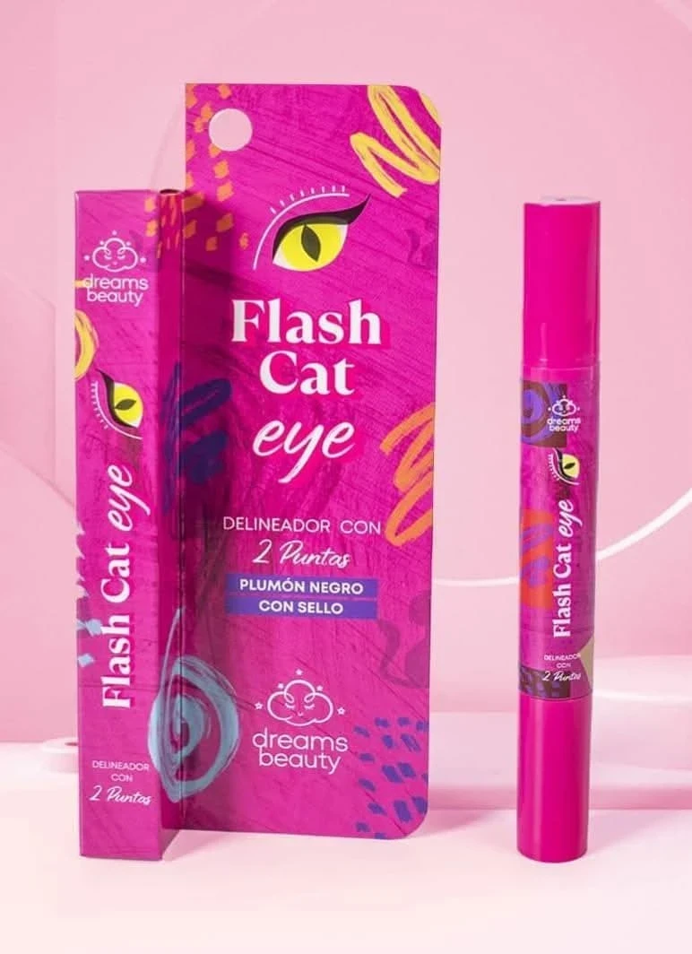 ✨ Flash Cat Eye – Plumón Delineador 2 en 1 ✨ ☺️💞