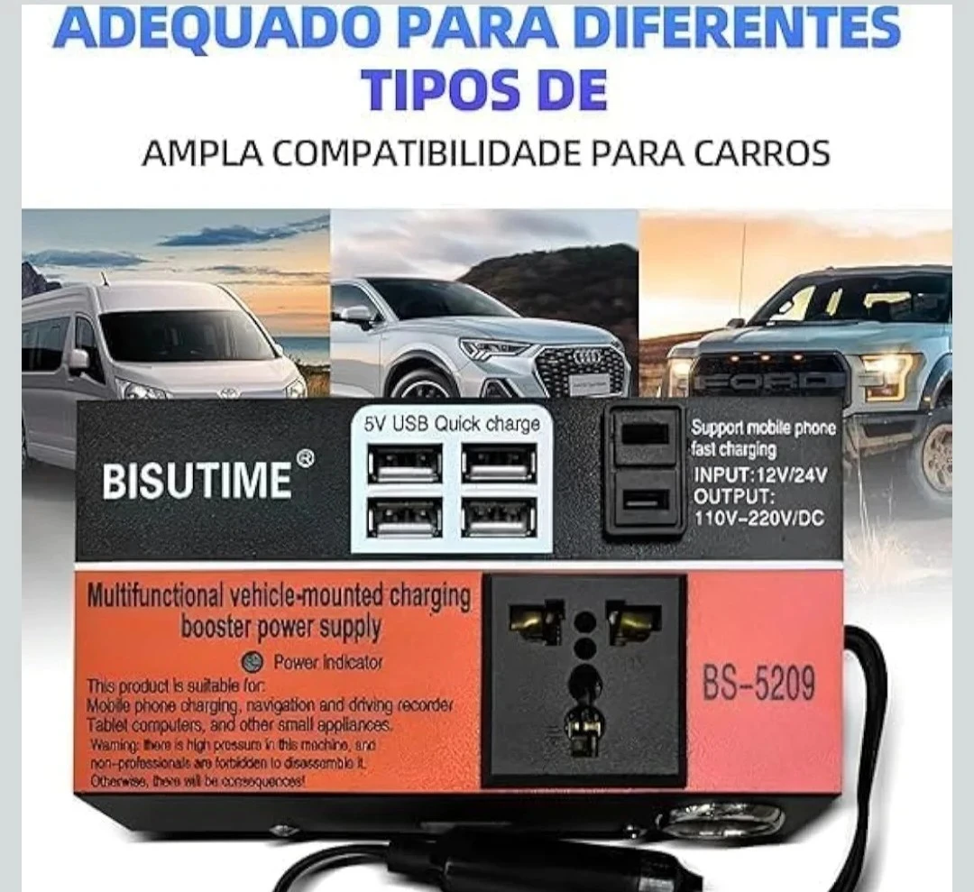 Inversor De Voltaje 2000w Convertidor 12V Y 24V A 220V 2