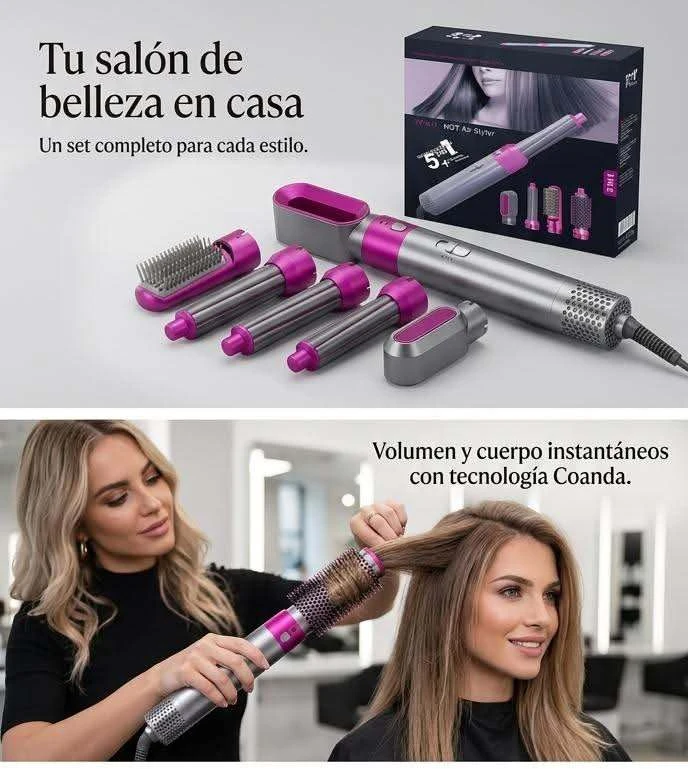 ✨✨cepillo secador y moldeador de cabello 5 en 1✨✨✨