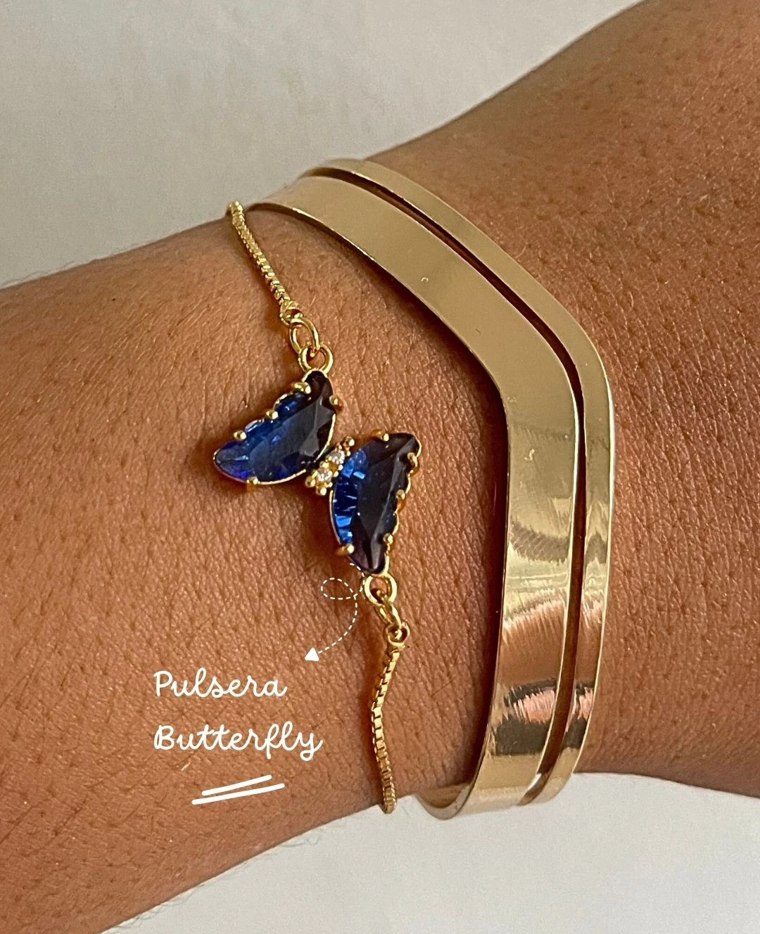 Pulsera butterfly cristal