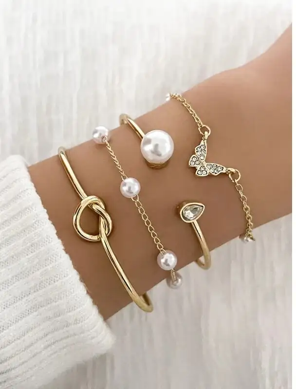 Set de Pulseras con perlas