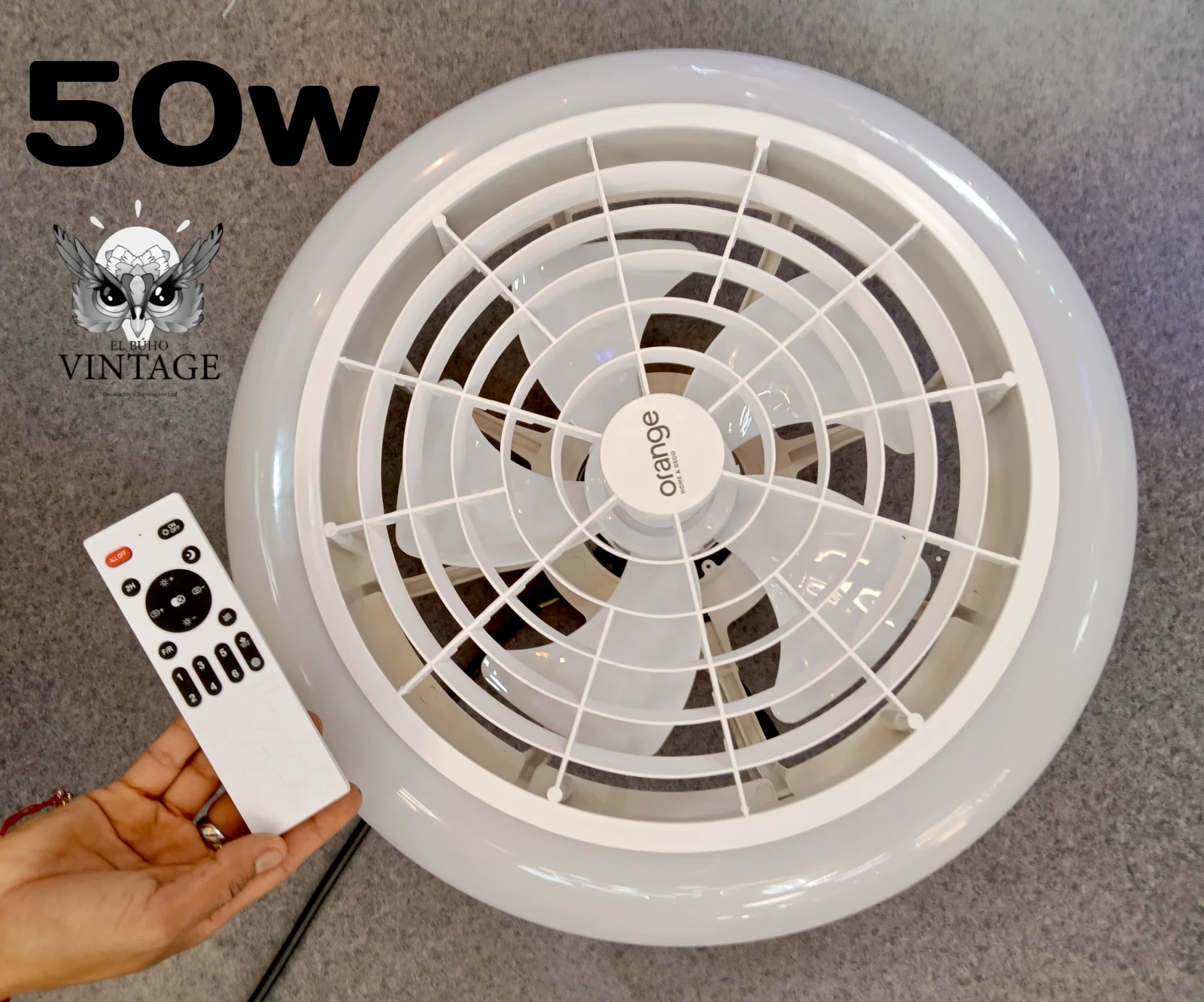 Plafón Led Con Ventilador 50w 5