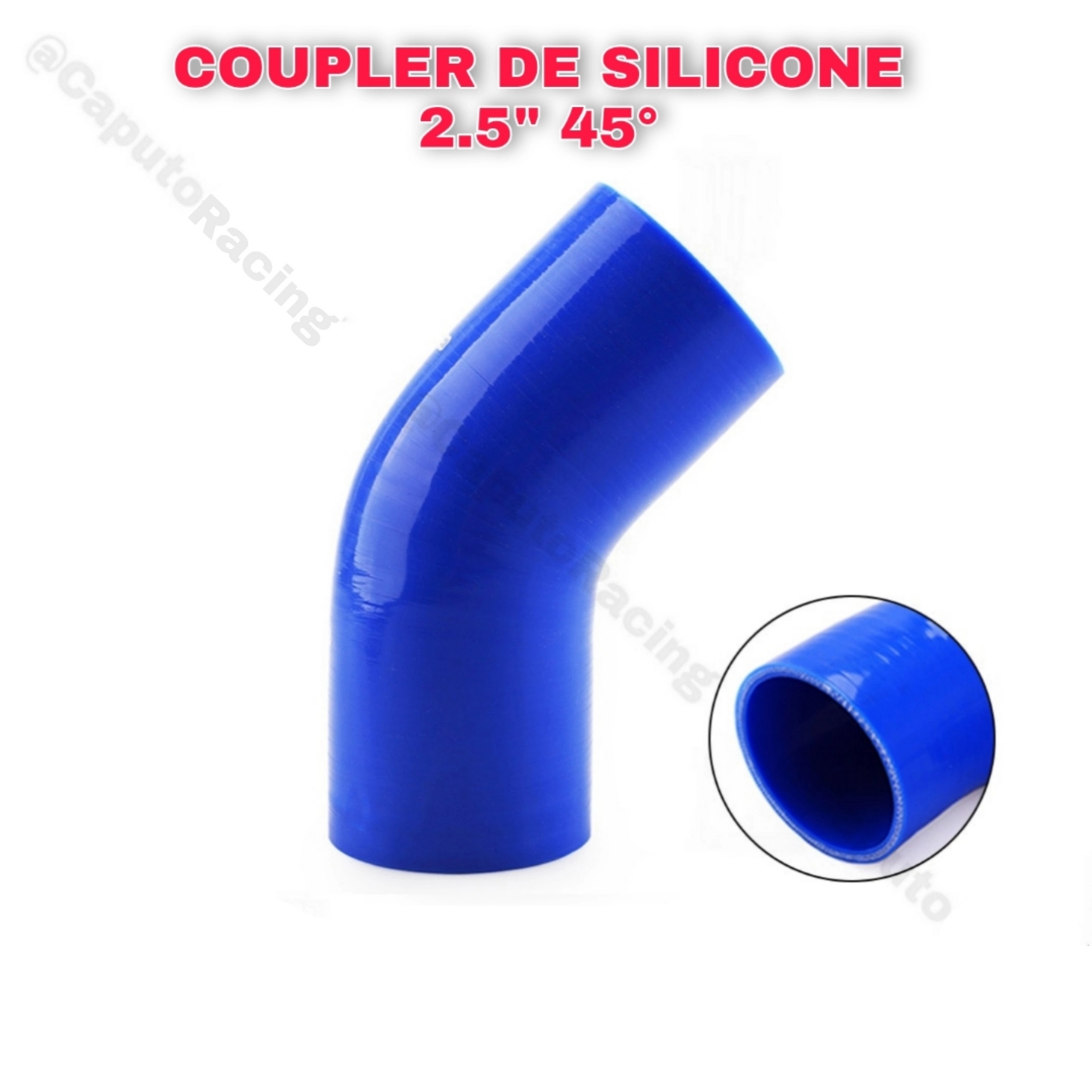 COUPLER DE SILICONE 2.5 PULGADAS 45 GRADOS