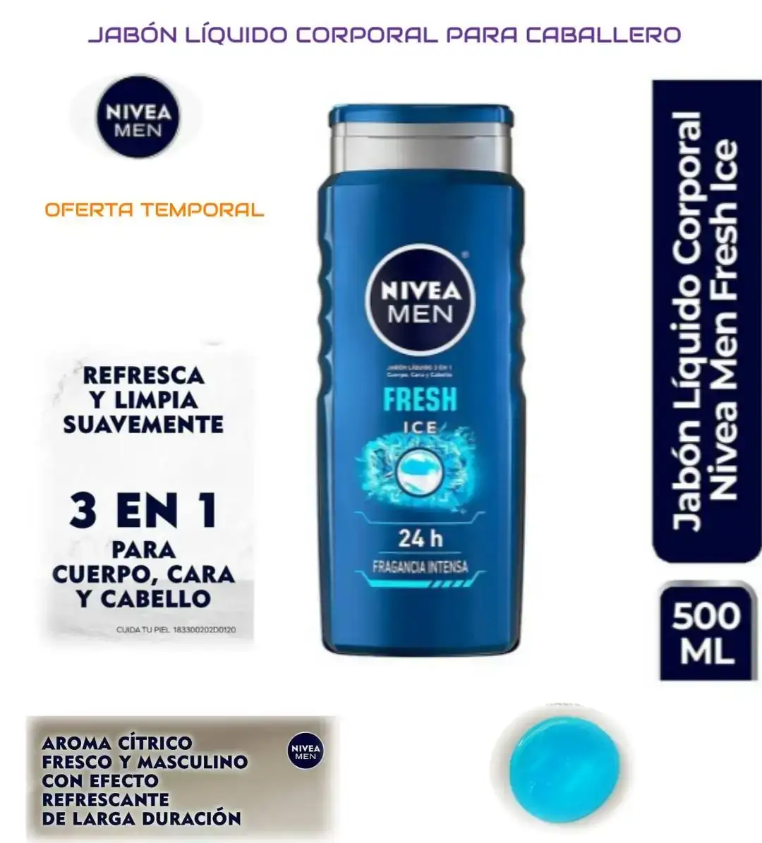 Nivea Men Fresh Jabón corporal para Caballero 
