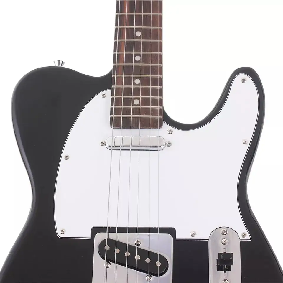 Guitarra eléctrica de 39 pulgadas 6 cuerdas 22 trastes cuerpo de madera 4