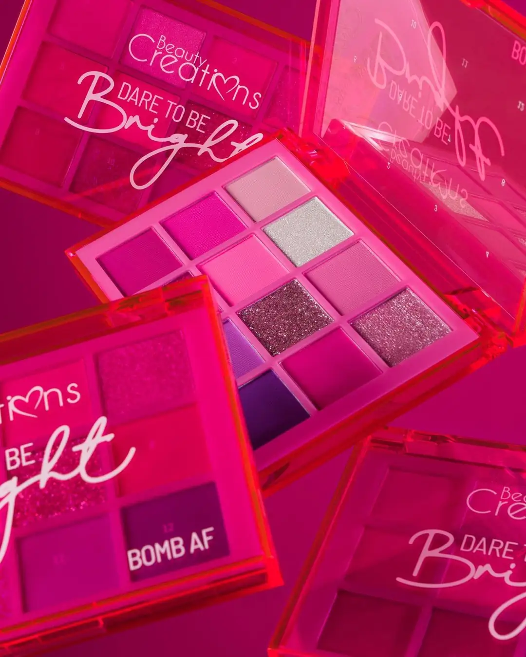  Dare To Be Bright Sombra Rosa Neón Bomb AF - Beauty Creations  2
