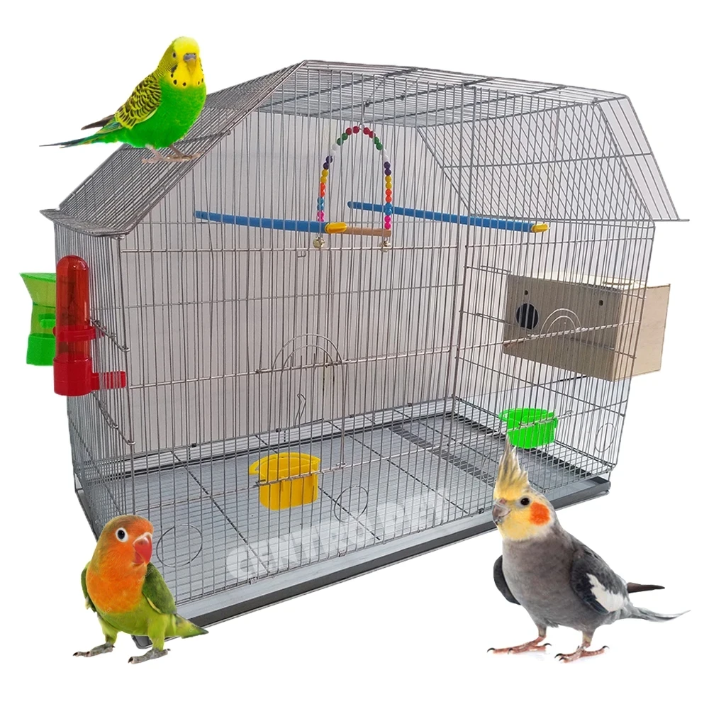 Combo Jaula Galvanizada Aves 80*40*60cm Com-80