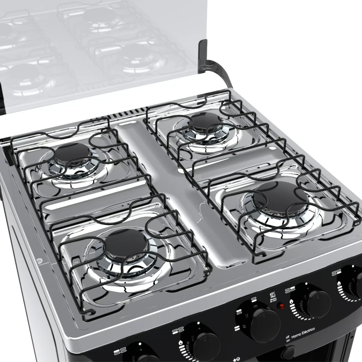 Cocina Combinada 4 Hornallas 55x50 𝙏𝙀𝙈 3