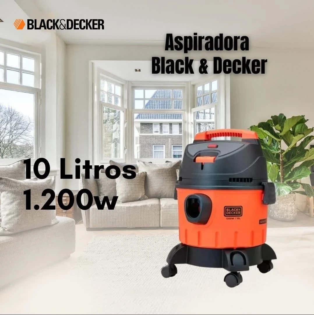 ASPIRADORA DE TACHO 10LTS BLACK AND DECKER 