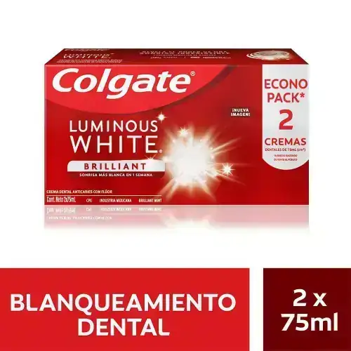 Colgate Luminous White x 2 - 75ml c/u