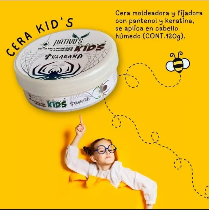 nativos cera cabello kids telaraña