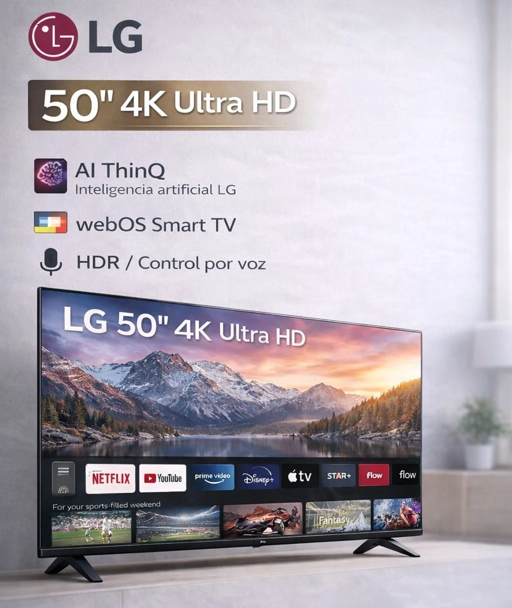 SMART TV LG 50" C/INTELIGENCIA ARTIFICIAL 