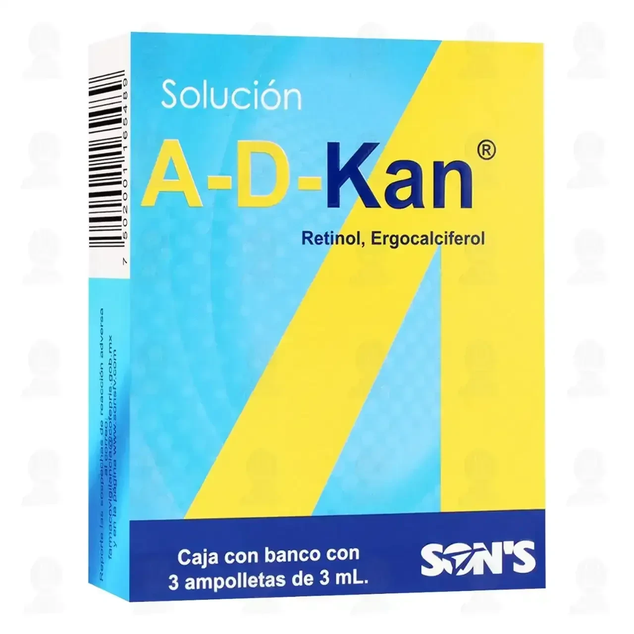 A-D Kan 3 amp (retinol, ergocalciferol)