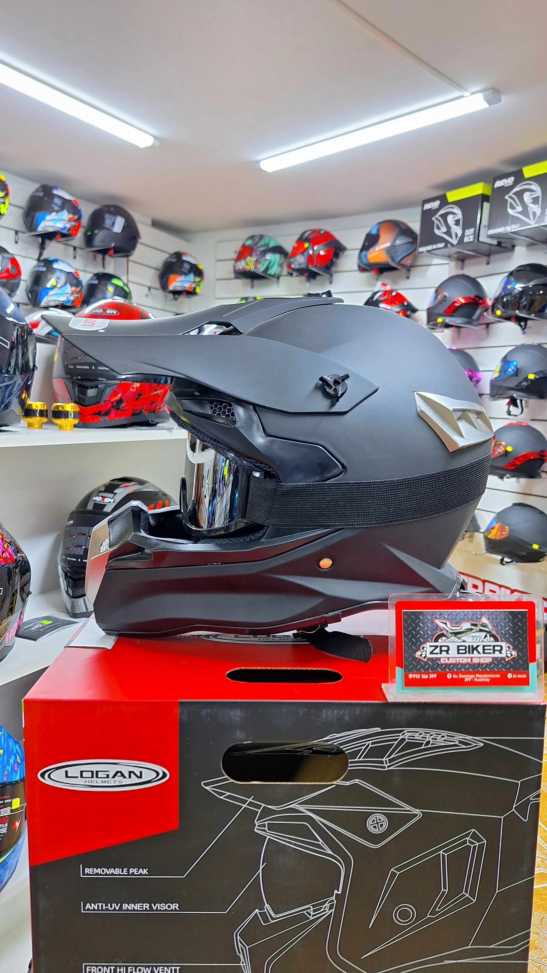 CASCO CROOS NEGRO + VISOR