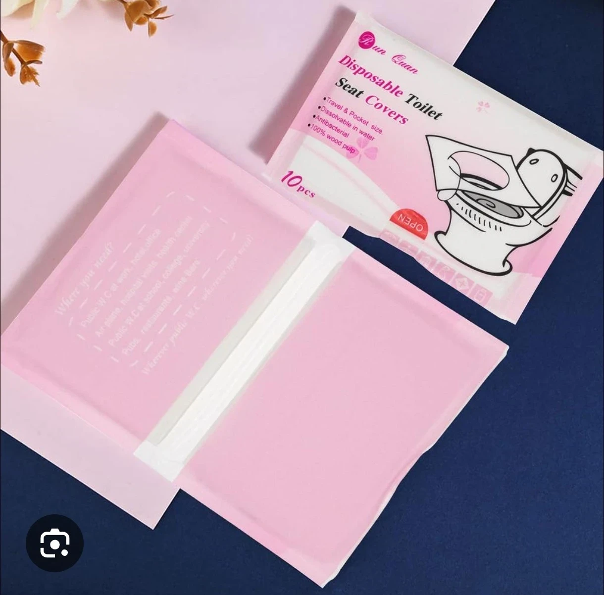 💖 cubiertas de asiento de papel soluble para inodoro ( en cada paquetito viene 10 unidades) 💖 6